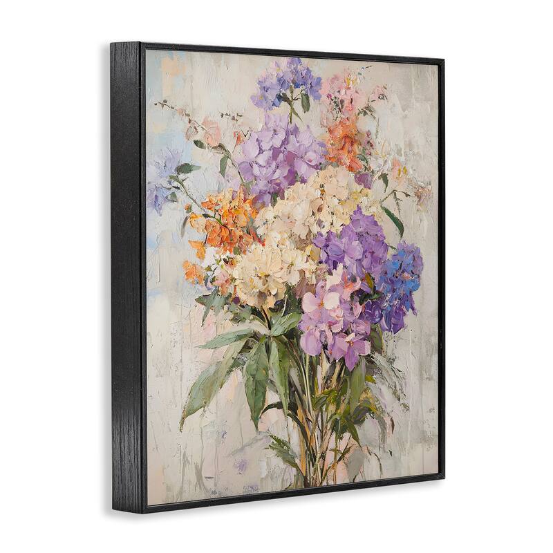 Stupell Abstract Hydrangea Clusters Framed Giclee Art Design By Franklyn Gregory
