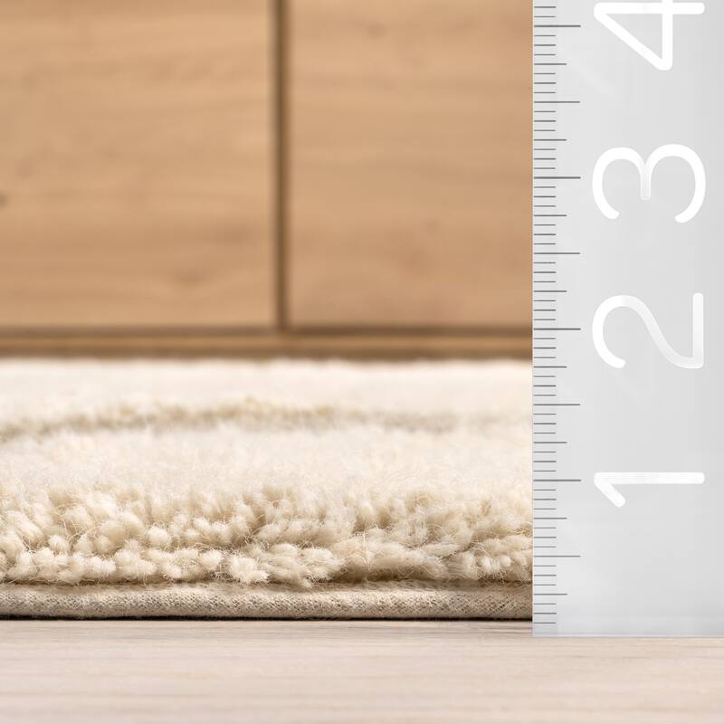 Nuloom Murray Geometric Wool Machine Washable Area Rug