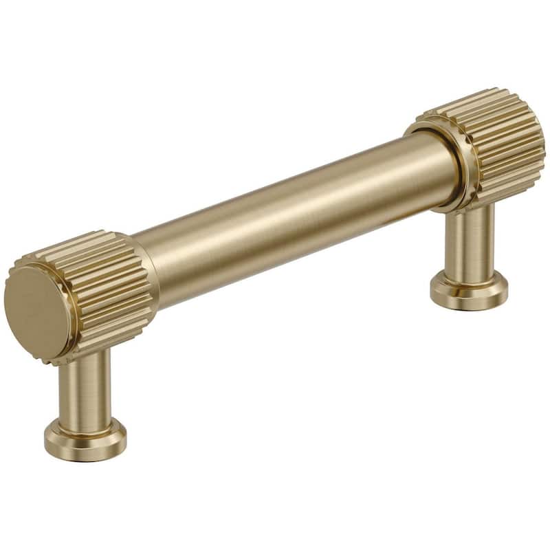 Amerock BP37803 Farewind 3-3/4" Center to Center Fluted Bar Cabinet - Golden Champagne