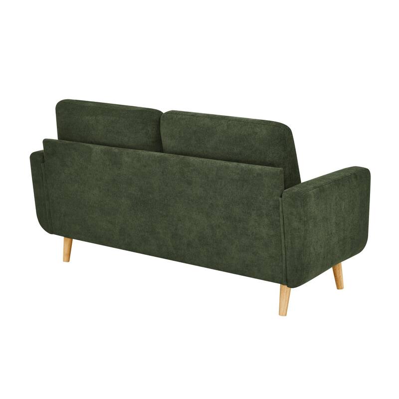 67.7" Modern Upholstered Tufted Sofa with Wood Legs