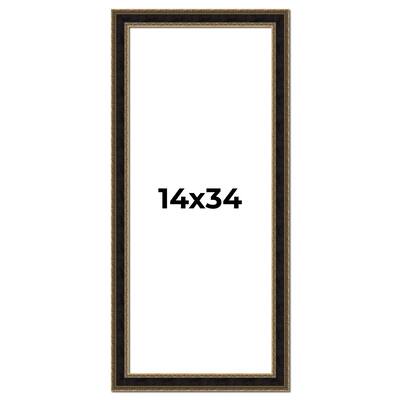 14x34 Frame Gold Antique Vintage Sold Wood Picture Frame | 1.75 Inch