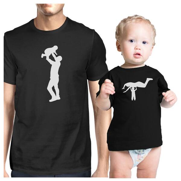 Shop Silhouette Father Child Black Baby T Shirt Dad Baby Girl