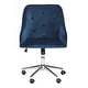 preview thumbnail 2 of 4, SAFAVIEH Evelynn Tufted Chrome Leg Swivel Adjustable Office Chair - 24" x 21.6" x 34.5"