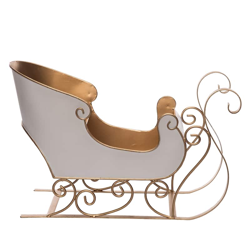 Transpac Metal 16.06 in. Multicolor Christmas Sled