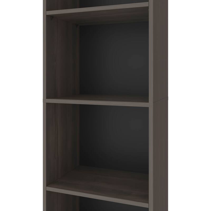 Sutton Slim Bookcase with Open Storage and 5 Shelves