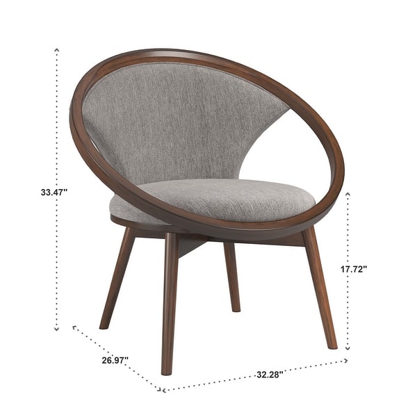 Emilien 32" Wide Fabric Upholstered Accent Barrel Chair by iNSPIRE Q Modern
