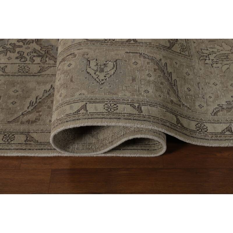 Tabriz Persian Vintage Area Rug Hand-Knotted Oriental Wool Carpet - 8'0" x 12'0"
