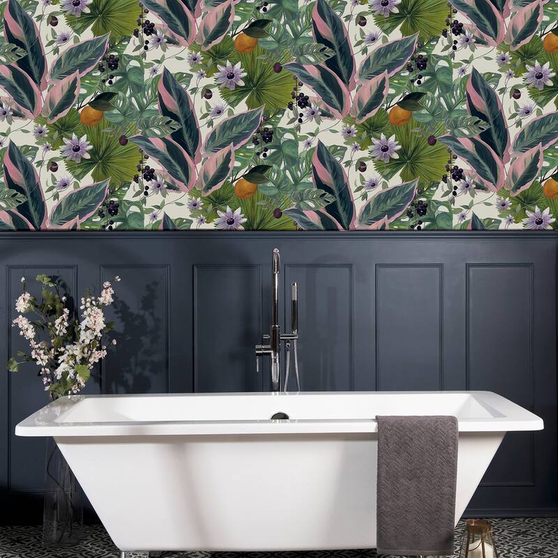 Arthouse Etta White Tropical Wallpaper