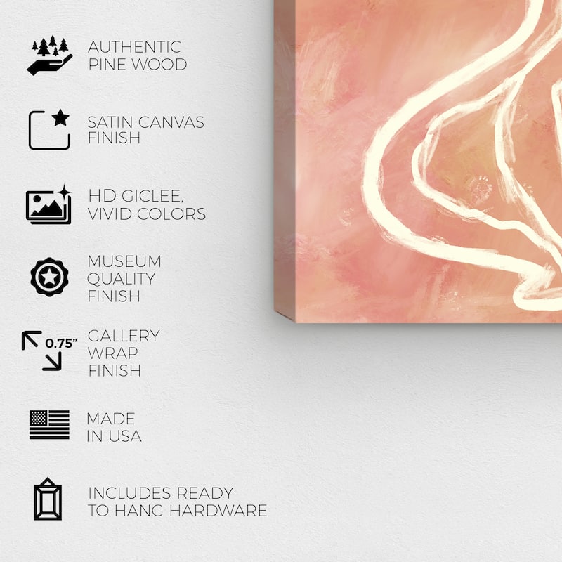Wynwood Studio Canvas Typography and Quotes There s Magic Pink and Dark Pink Modern & Contemporary Wall Art Canvas Print