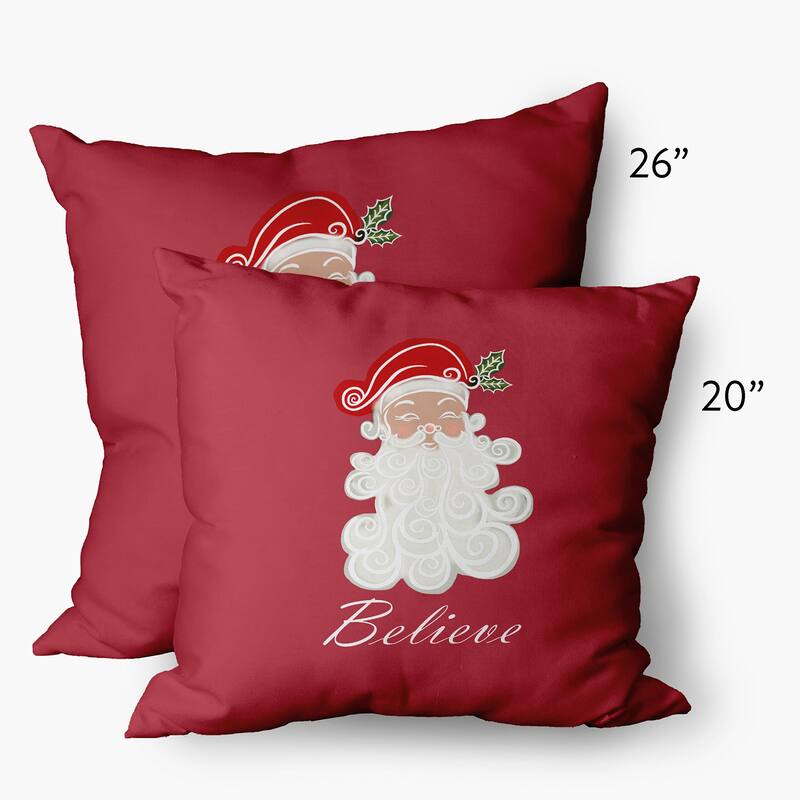 Believe in Santa Christmas Decorative Throw Pillow