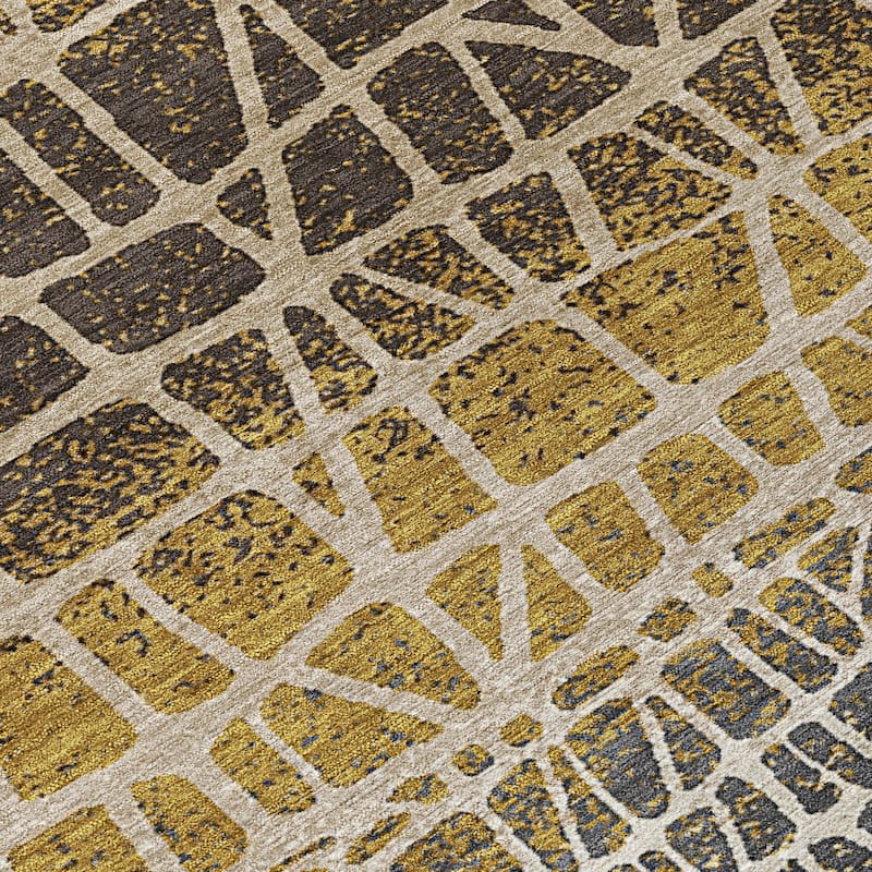 Machine Washable Indoor/ Outdoor Boho Global Chantille Rug