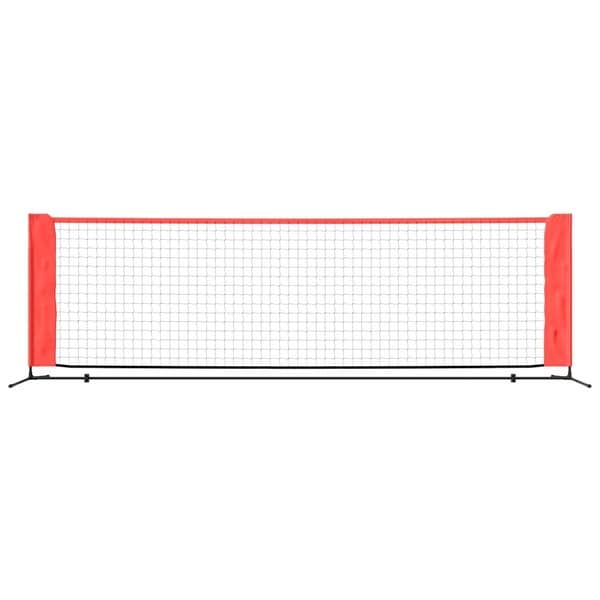 dimension image slide 2 of 6, vidaXL Portable Tennis Net Pickleball Volleyball Net Black and Red Polyester