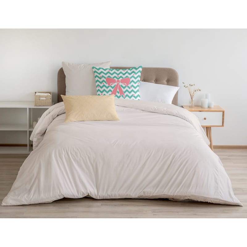 Chevron Bow Decorative Throw Pillow