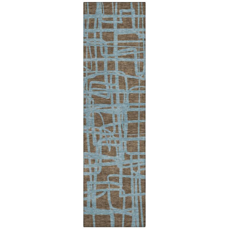 Machine Washable Indoor/ Outdoor Modern Centurion Chantille Rug