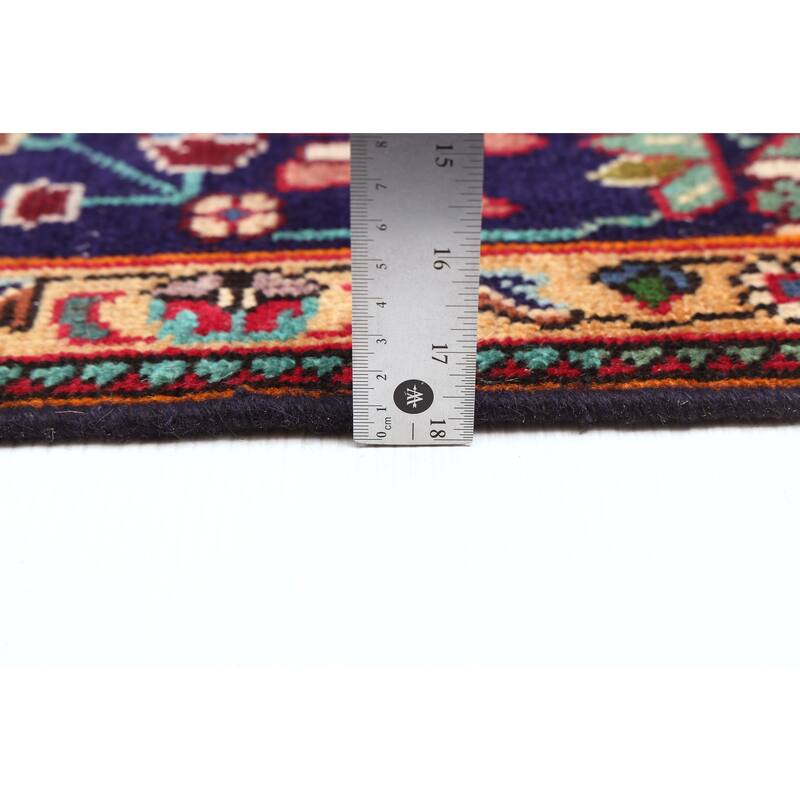 ECARPETGALLERY Hand-knotted Antalya Vintage Navy Wool Rug - 6'9 x 9'4