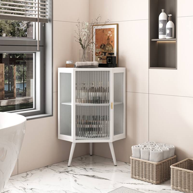 Triangular corner design bathroom cabinet