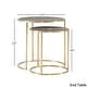 preview thumbnail 19 of 22, Subira Antique Gold Finished Metal Wood Round Coffee Table Nesting Set by iNSPIRE Q Bold