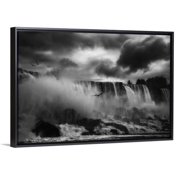 "Powerful Splendor" Black Float Frame Canvas Art