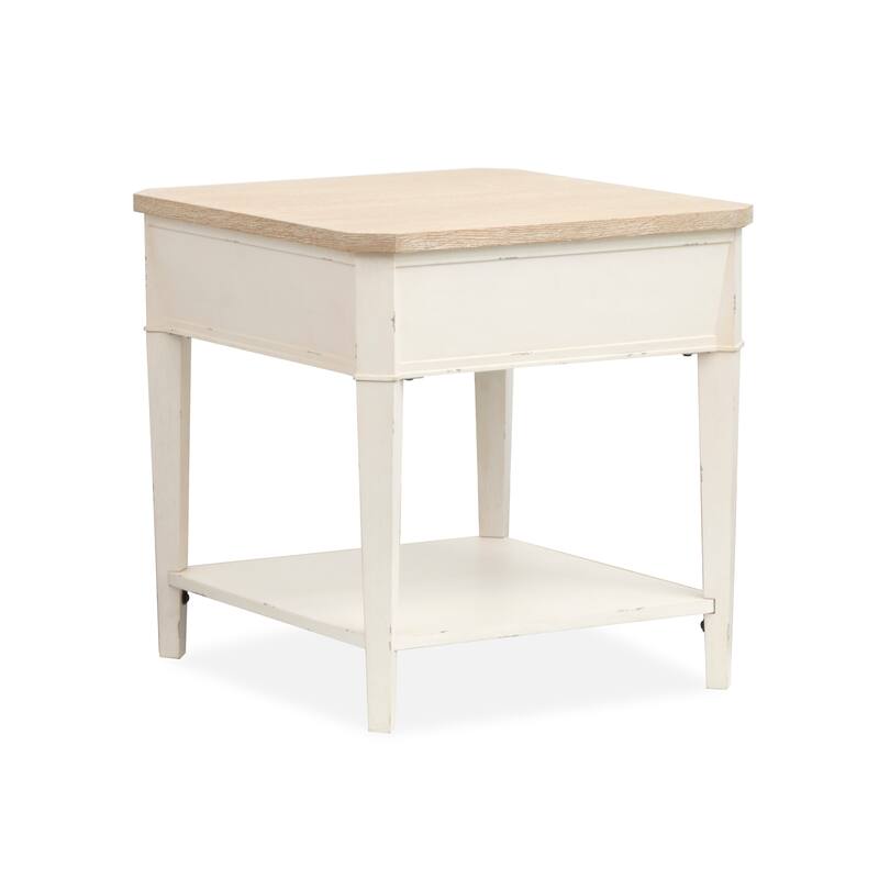 Salt Life Home Echo Isles Sea Pearl And Driftwood Rectangular End Table - 24''W x 26''D x 25''H