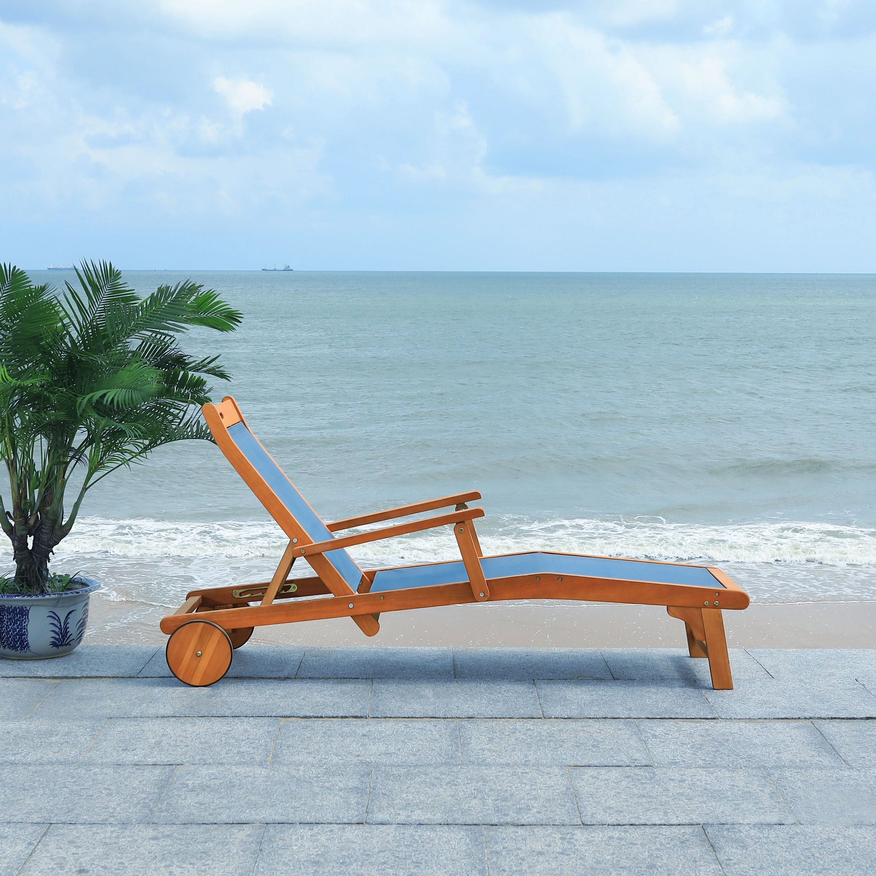 Sun lounger hotsell with wheels