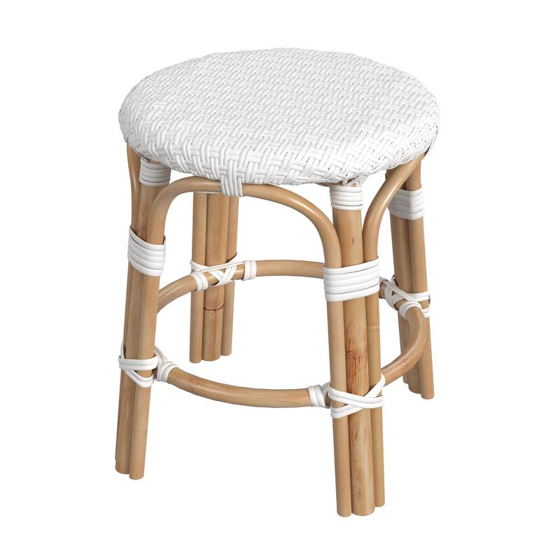 Tobias Rattan Round 18" Accent Stool