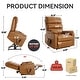 preview thumbnail 1 of 17, Dual Motor Power Lift Recliner Chair with Power-Remote & Heat Massage, Electric Leather Adjustable Reclining Sofa Yellow Brown