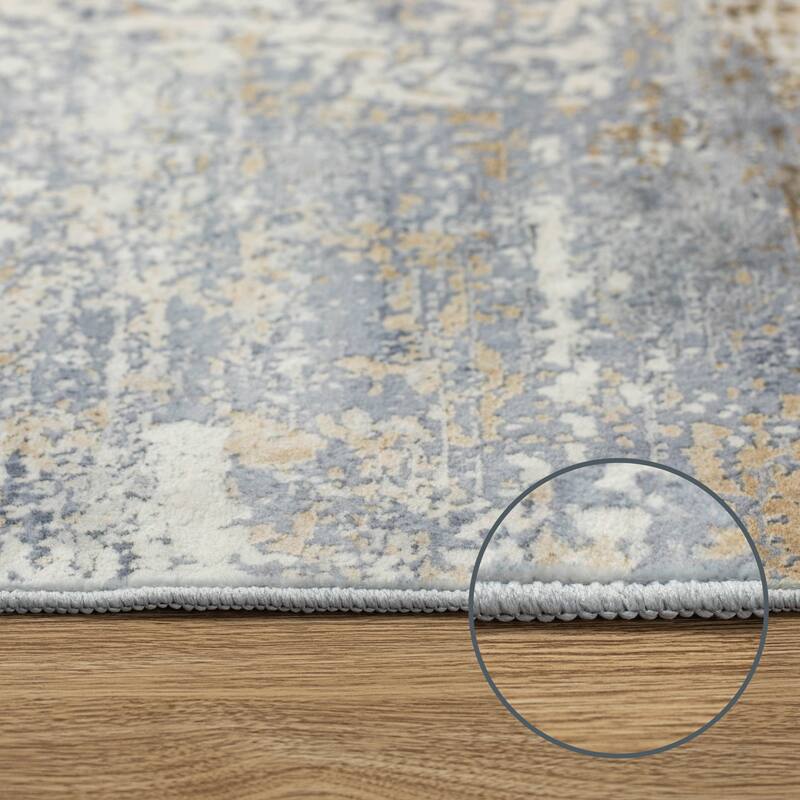 Glitzhome Modern Abstract Distressed Indoor/Outdoor Area Rugs