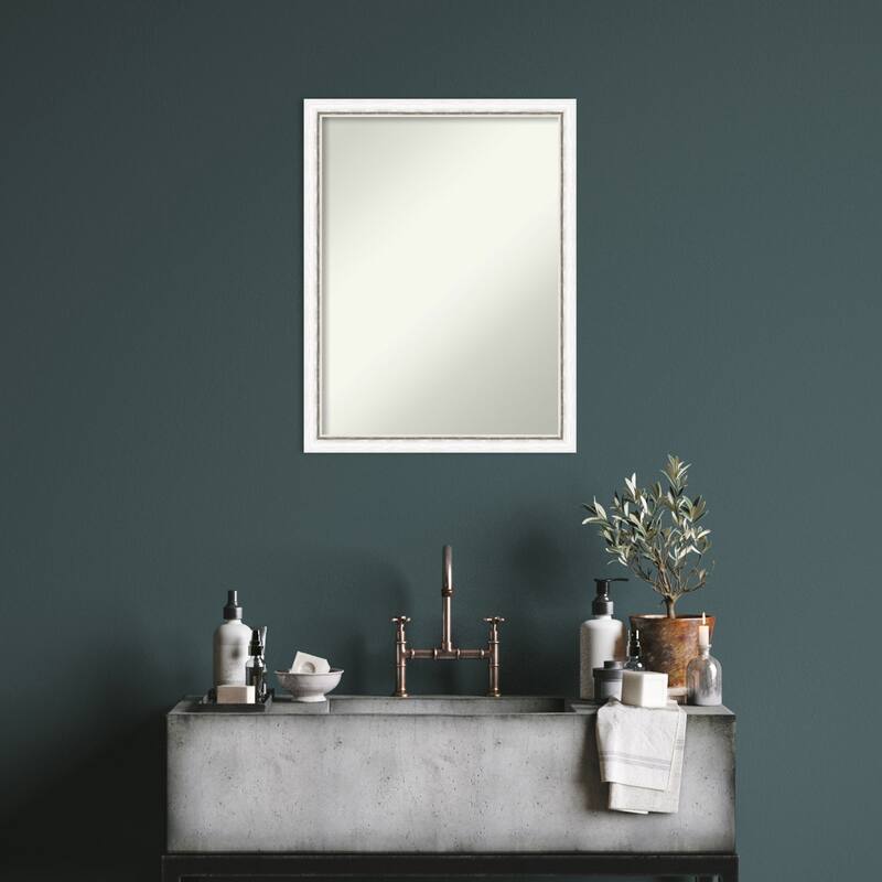 Morgan Non-Beveled Wood Framed Bathroom Vanity Wall Mirror