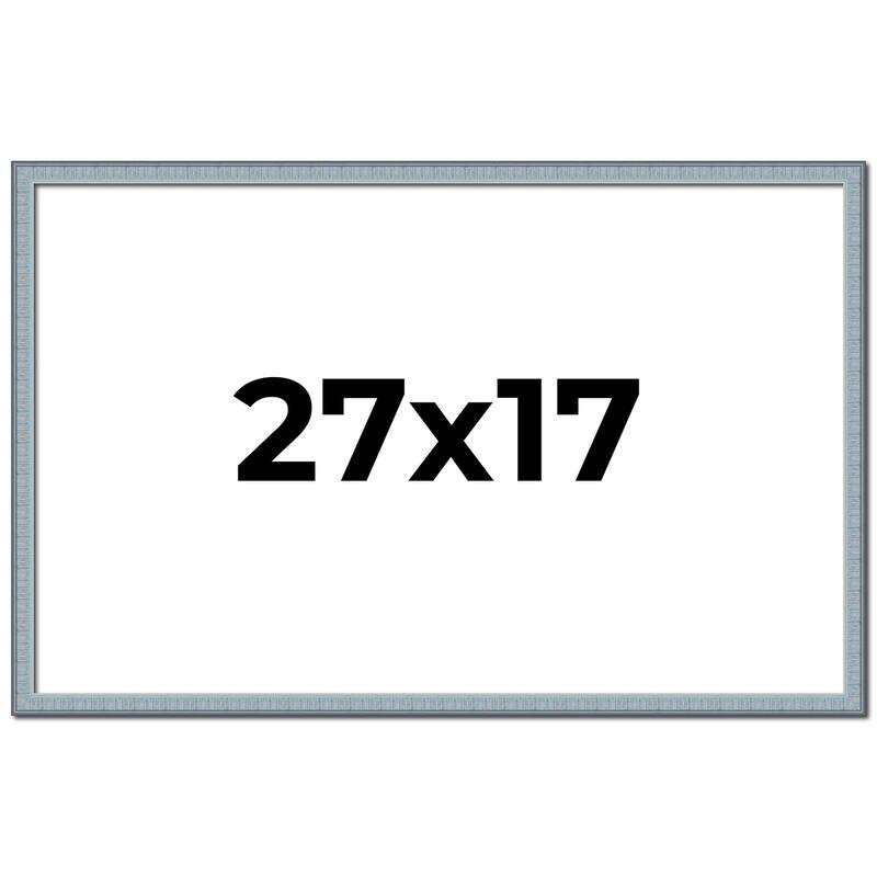 27x17 Frame Rustic Sky Blue Solid Wood Picture Frame | 0.75 Inch