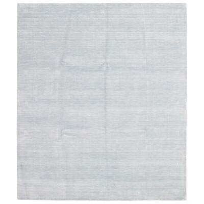 ECARPETGALLERY Hand Loomed Kashkuli Gabbeh Light Blue Wool Rug - 8'2 x 9'10