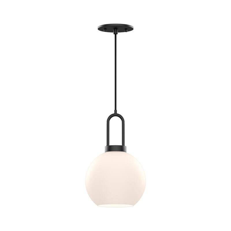 Alora Lighting PD601608OP Soji 8" Wide Mini Pendant with Frosted Glass - Matte Black
