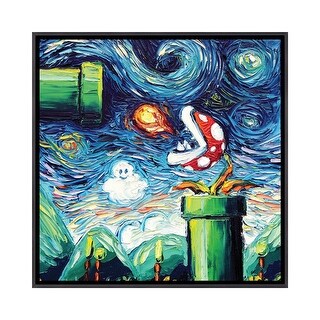 iCanvas "Van Gogh Never Leveled Up" by Aja Trier Framed