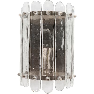 Artistic Weavers Albee Modern Glass Fence 1-Light Wall Sconce - 8.75"H x 6.25"W x 4.5"D