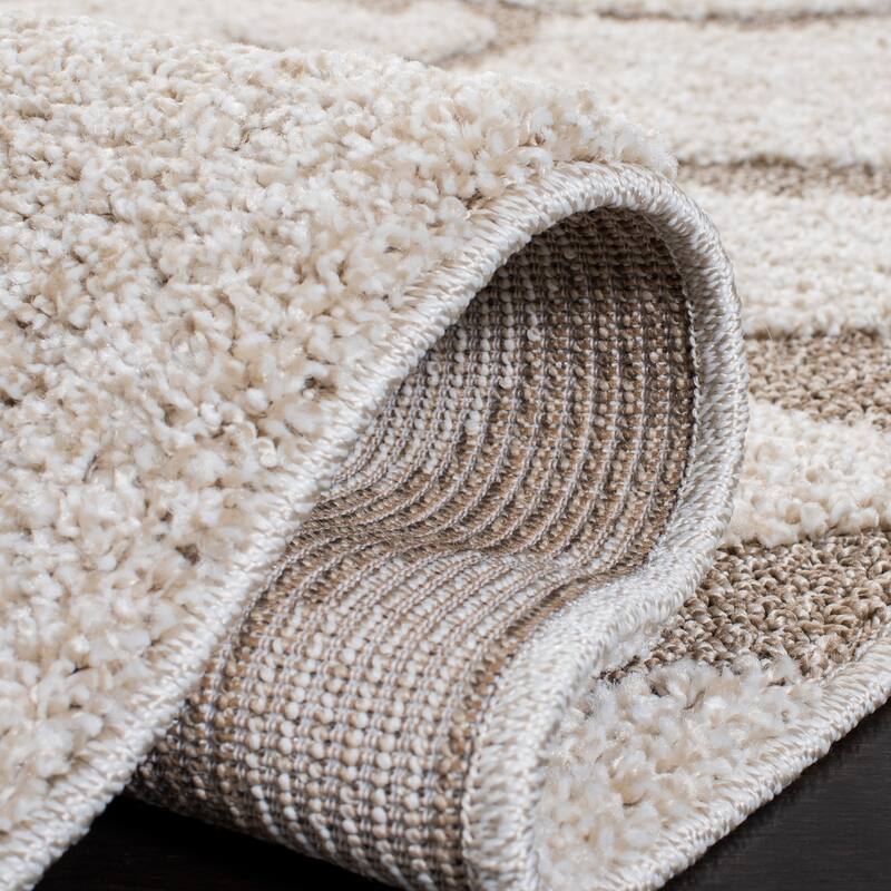 SAFAVIEH Florida Shag Shahin Scroll 1.2-inch Thick Textured Rug