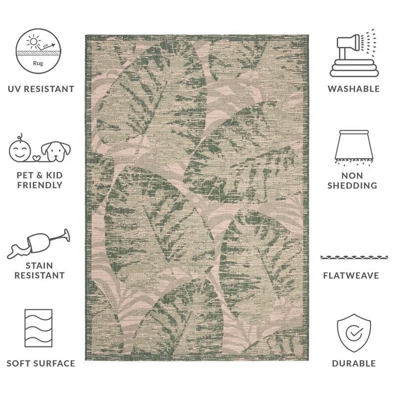 SAFAVIEH Courtyard Maelyss Indoor/ Outdoor Waterproof Patio Backyard Rug