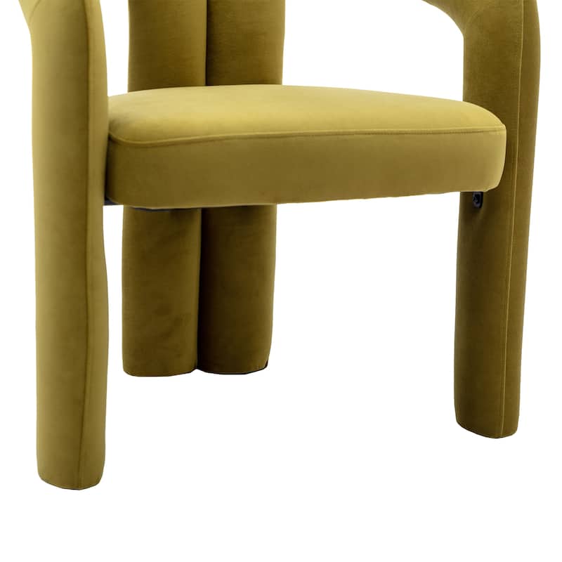Olive 25.2" Accent Chair with Curved Backrest (Set of 2)