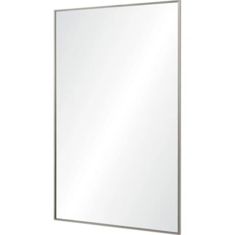 Rectangular Wall Mirror with Nickel Frame - 35.5"