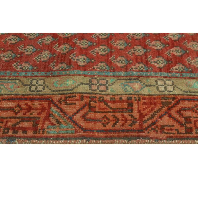 Noori Rug Vintage Distressed Danrelle Red/Orange Runner - 2'11" x 9'0"