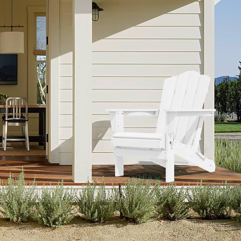 Outdoor HDPE Folding Classic Adirondack Chair All-Weather