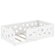 preview thumbnail 7 of 10, Twin Montessori Floor Bed with Guardrails & Door