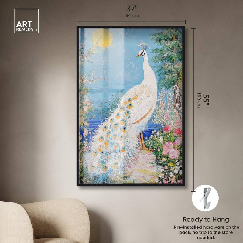 Peacock in Paradise Shadowbox by Art Remedy