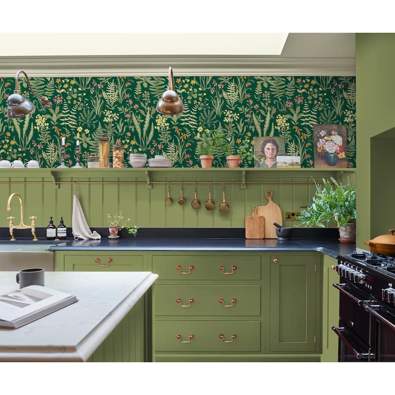 Graham & Brown Oshibana Emerald Wallpaper