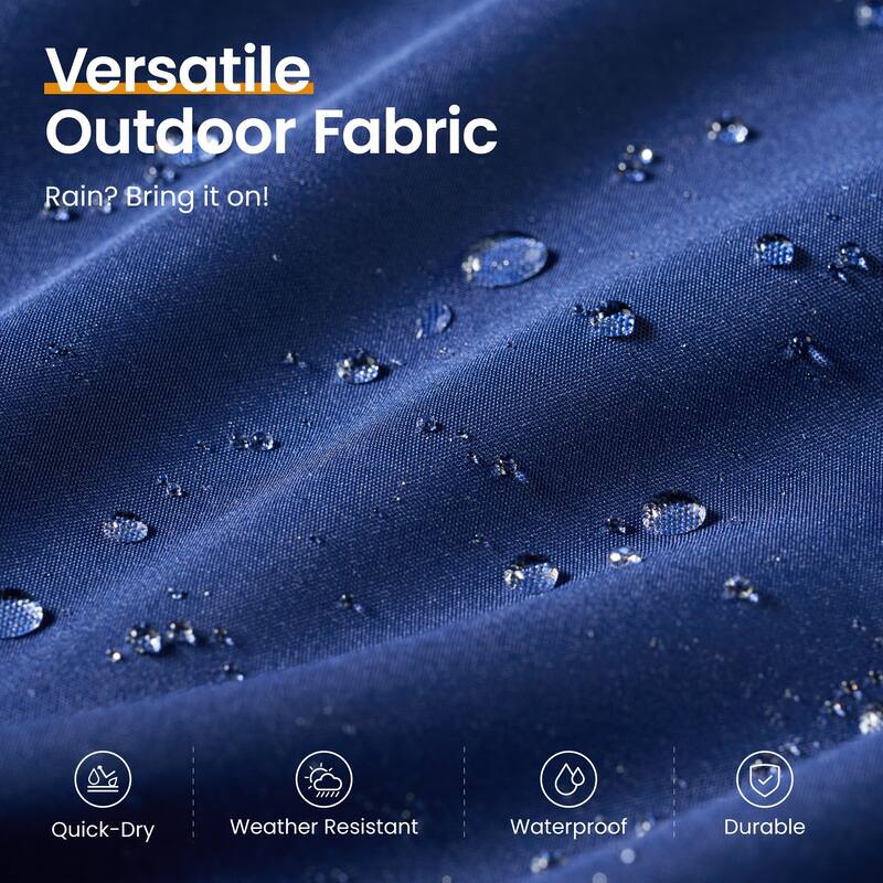 OVIOS 15ft Double-Sided Patio Umbrella with Crank & Weighted Sandbag Base