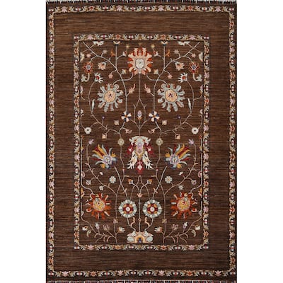 Vegetable Dye Ziegler Oriental Wool Area Rug Hand-knotted Foyer Carpet - 5'1" x 6'9"