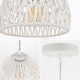 preview thumbnail 85 of 115, Jigu 1-Light Woven Rattan/Iron LED Pendant, by JONATHAN Y