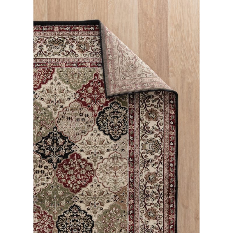 Hollywood Collection Black/Multi Area Rug