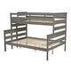 preview thumbnail 5 of 16, Modern Twin XL Over Queen Wood Bunk Bed With Ladder,Sturdy Frame,Convertible Beds for Bedroom