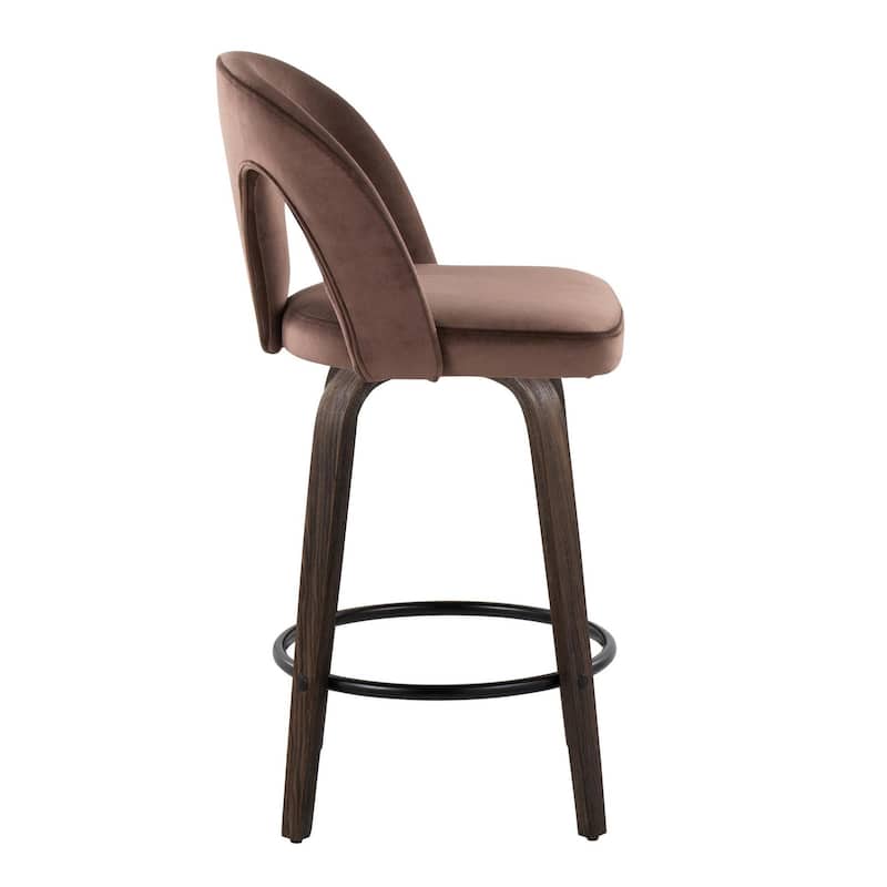 Ava Upholstered 26" Fixed-Height Counter Stool - Set of 2