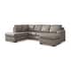 preview thumbnail 2 of 30, Signature Design by Ashley Amuleto Brown 2-Piece Sectional with Chaise - 124"W x 86"D x 40"H