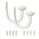 preview thumbnail 11 of 17, Lumi 3/4 in. Dia. Curtain Holdback (2-Pack / 4-Pack) 2 PACK - White